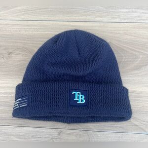 New Era MLB Tampa Bay Rays Beanie Cuffed Navy - Youth Size